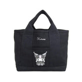 Roffatide Kuromi Lunch Bag for Work Reusable Insulated Lunchbox Travel Picnic Container Foldable Sack Canvas Lunch Tote Bag for Women Men Black